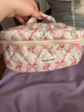 The Jolly House Quilted Floral Cosmetic Case - Pink Roses